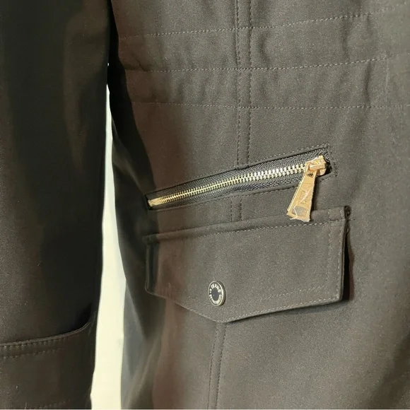 New Dennis Basso Water Resistant Bonded Jacket with Hidden Hood - Picture 10 of 15